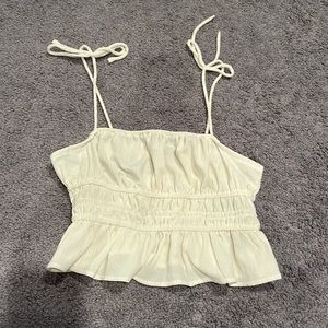White/Off white flowy crop top